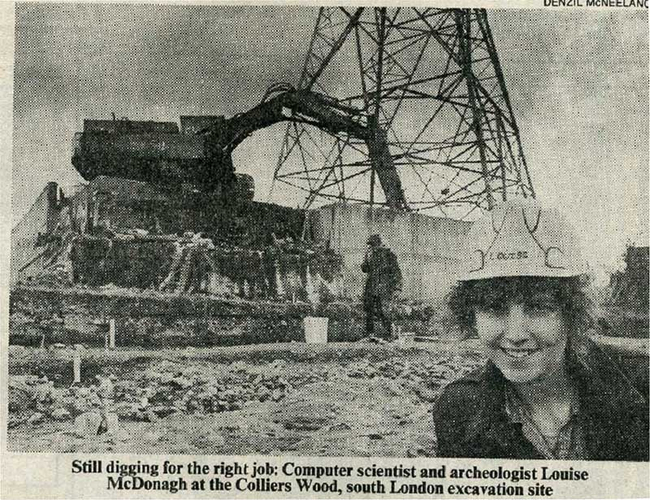 Merton Priory Excavation 1988 Louise McDonagh Press Cutting