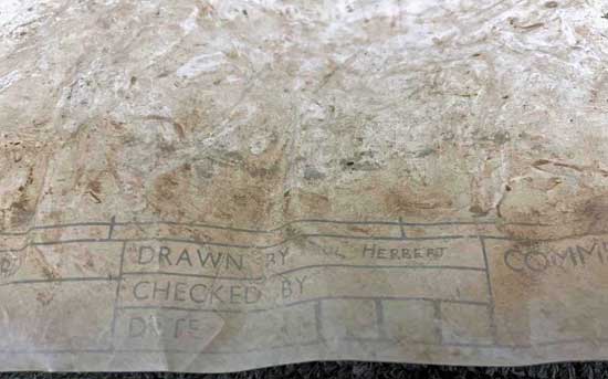 Paul Herbert permatrace dug up by PCA at gpo75